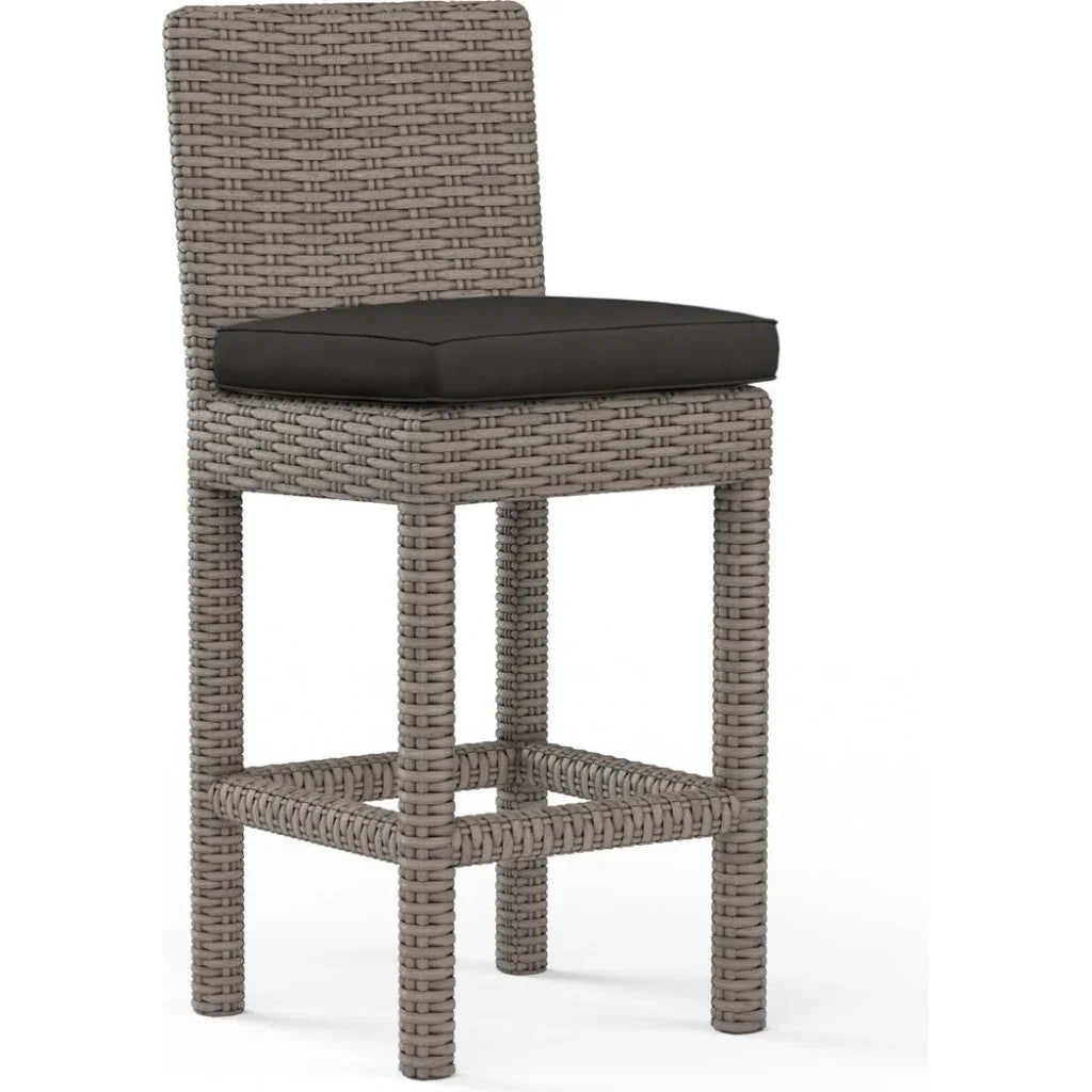 Coronado Sunbrella Outdoor Counter Stool-Outdoor Counter Stools-Sunset West-Spectrum Carbon-LOOMLAN