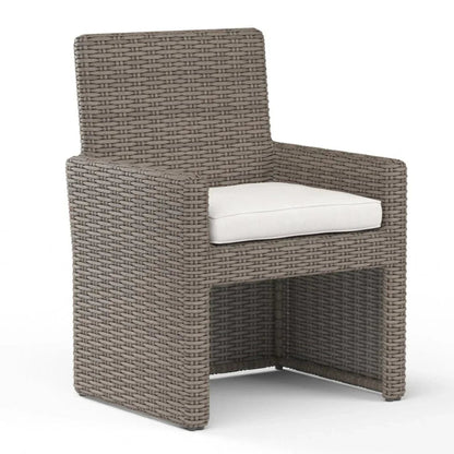 Coronado Sunbrella Outdoor Dining Chair 2PC-Outdoor Dining Chairs-Sunset West-Canvas Flax-LOOMLAN