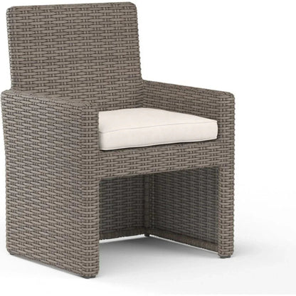 Coronado Sunbrella Outdoor Dining Chair 2PC-Outdoor Dining Chairs-Sunset West-Canvas Natural-LOOMLAN