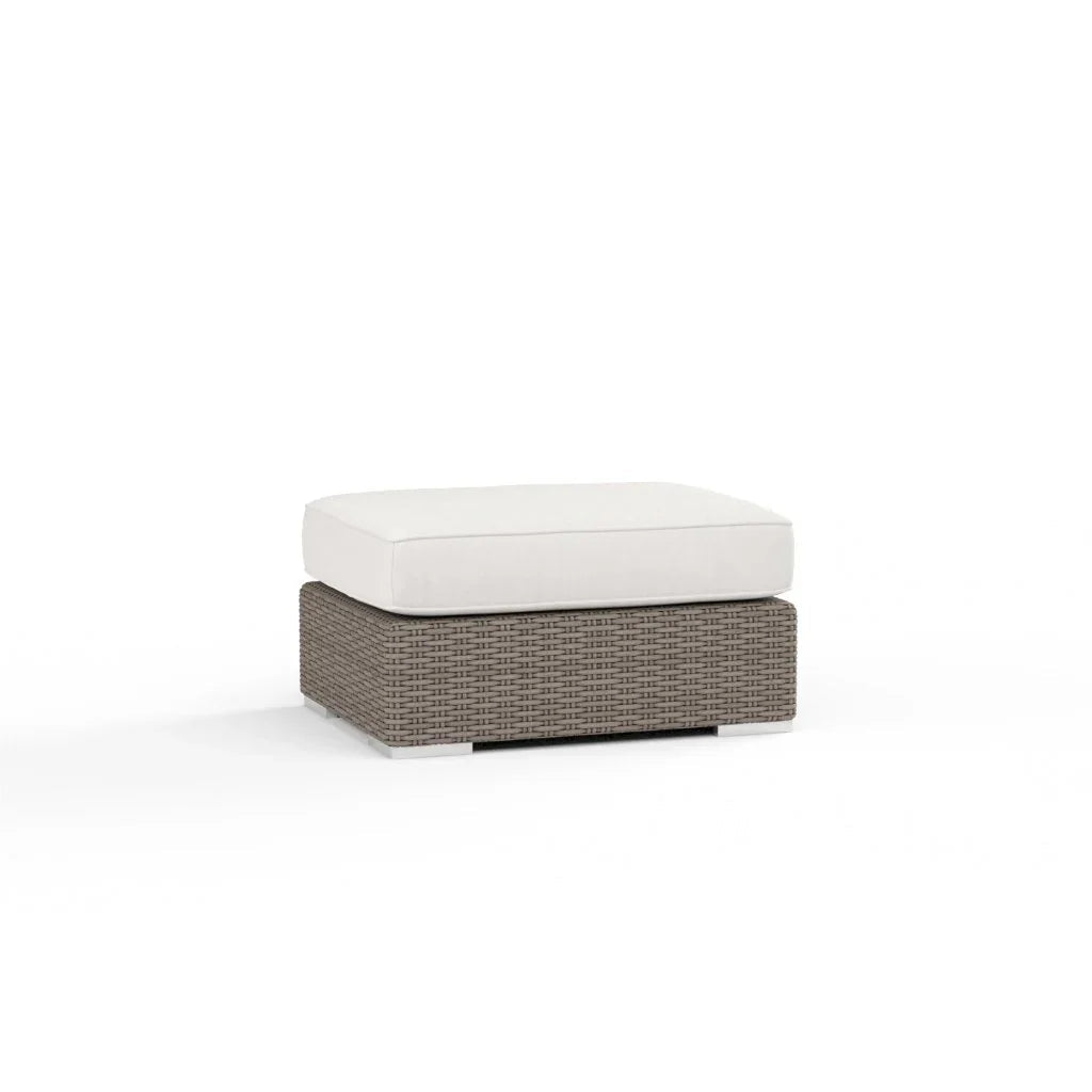 Coronado Sunbrella Outdoor Ottoman-Outdoor Ottomans-Sunset West-LOOMLAN