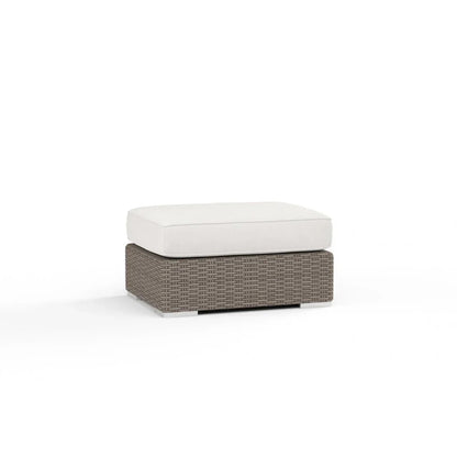 Coronado Sunbrella Outdoor Ottoman-Outdoor Ottomans-Sunset West-LOOMLAN