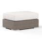 Coronado Sunbrella Outdoor Ottoman-Outdoor Ottomans-Sunset West-Canvas Flax-LOOMLAN