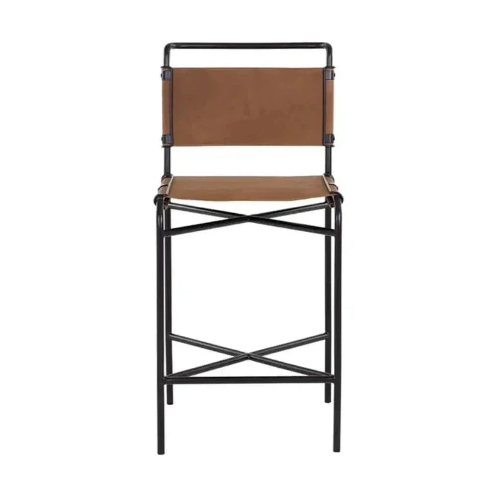 Corrigan Leather Counter Stool - LOOMLAN - SUNPAN - Counter Stools