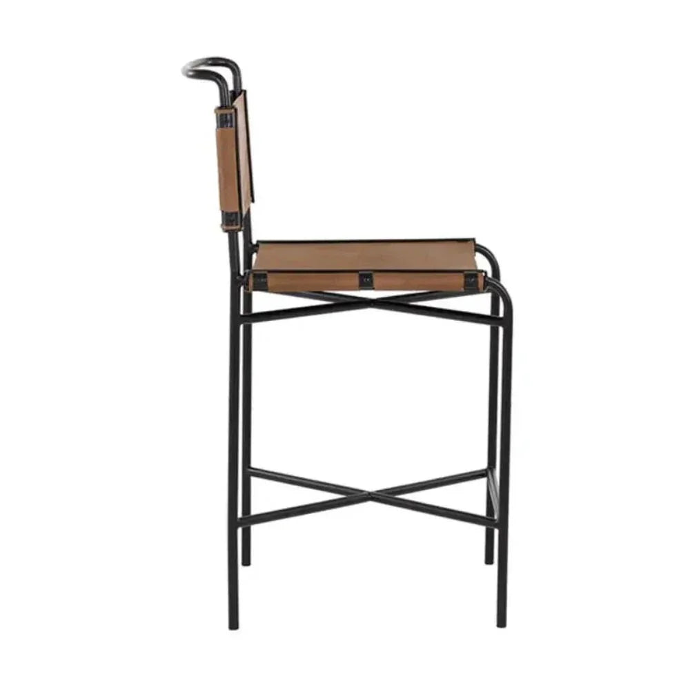 Corrigan Leather Counter Stool - LOOMLAN - SUNPAN - Counter Stools