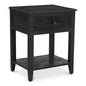 Corrine Antique Black Floral Handle Nightstand - LOOMLAN - Moe's Home - Nightstands
