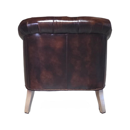 Corrine Tufted Back Leather Arm Chair