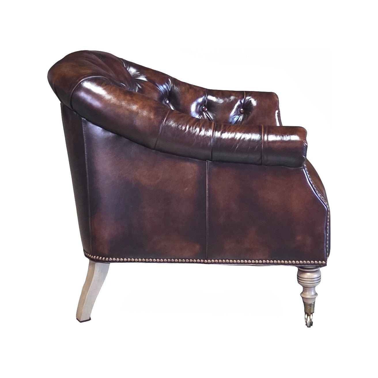 Corrine Tufted Back Leather Arm Chair