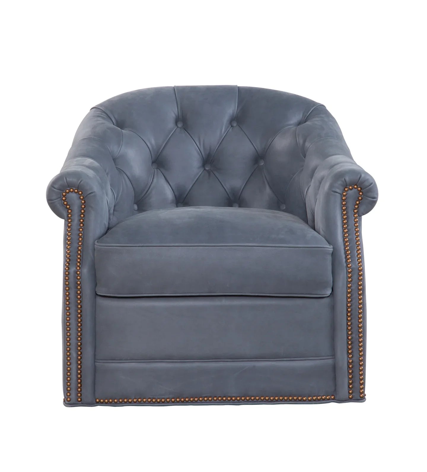 Corrine Leather Elegance Swivel Chair