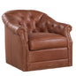 Corrine Leather Elegance Swivel Chair