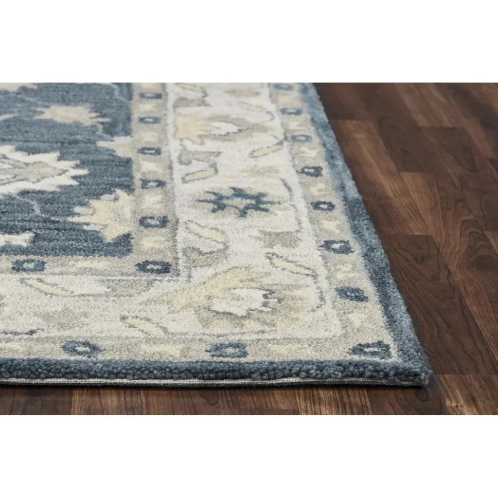 Cors Wool Blue Hallway Kitchen Runner Rug - LOOMLAN - LOOMLAN - Area Rugs