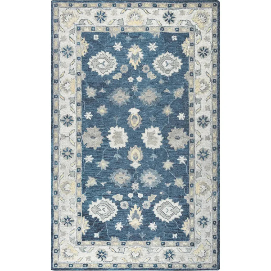 Cors Wool Blue Hallway Kitchen Runner Rug - LOOMLAN - LOOMLAN - Area Rugs