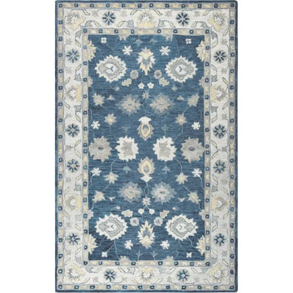 Cors Wool Blue Hallway Kitchen Runner Rug - LOOMLAN - LOOMLAN - Area Rugs