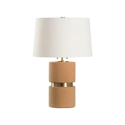 Corsica Natural Cork And Cinched Table Lamp - LOOMLAN - Wildwood - Table Lamps
