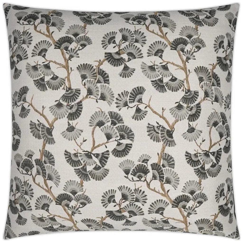 Cortina Grey Floral Grey Large Throw Pillow Insert - LOOMLAN - D.V. Kap - Throw Pillows