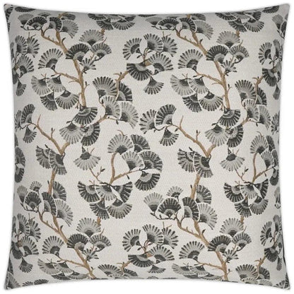 Cortina Grey Floral Grey Large Throw Pillow Insert - LOOMLAN - D.V. Kap - Throw Pillows