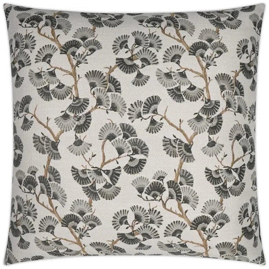 Cortina Grey Floral Grey Large Throw Pillow Insert - LOOMLAN - D.V. Kap - Throw Pillows