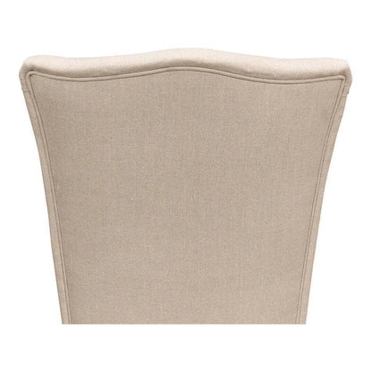 Side chair Cortina White With Linen Flax - LOOMLAN - Sarreid - Accent Chairs