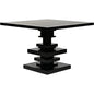 Corum Wood Black Square Dining Table-Dining Tables-Noir-LOOMLAN