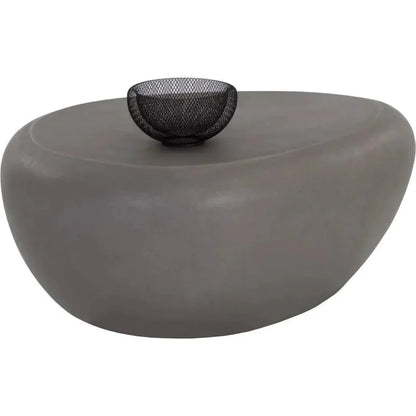 Corvo Concrete Outdoor Geometric Coffee Table-Outdoor Coffee Tables-SUNPAN-LOOMLAN