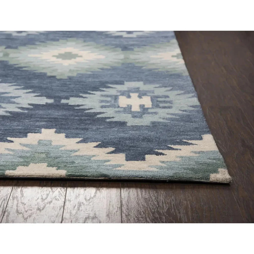 Cosc Wool Blue Hallway Kitchen Runner Rug - LOOMLAN - LOOMLAN - Area Rugs