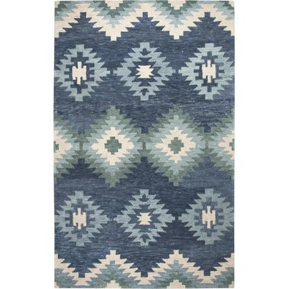Cosc Wool Blue Hallway Kitchen Runner Rug - LOOMLAN - LOOMLAN - Area Rugs