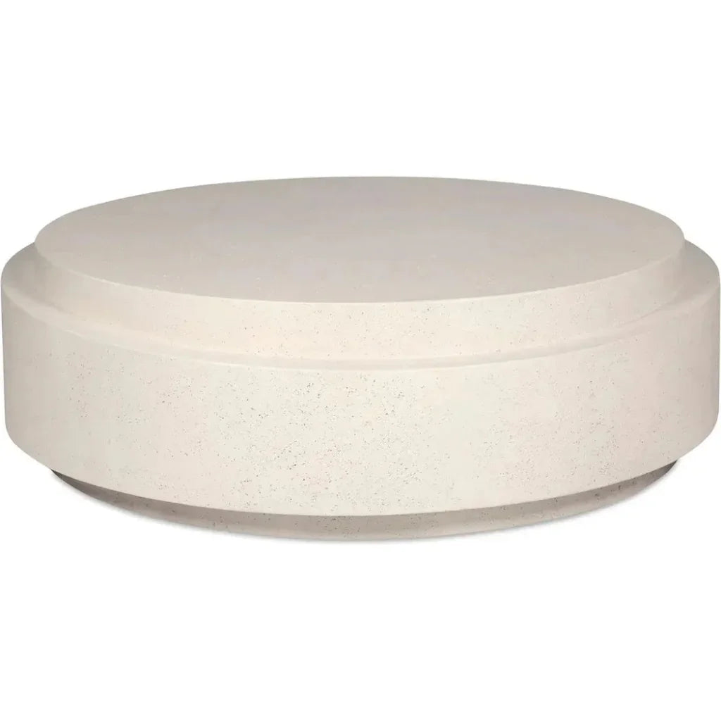 Cosmo Concrete Outdoor Round Coffee Table-Outdoor Coffee Tables-Moe's Home-LOOMLAN