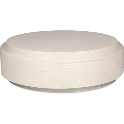Cosmo Concrete Outdoor Round Coffee Table-Outdoor Coffee Tables-Moe's Home-LOOMLAN