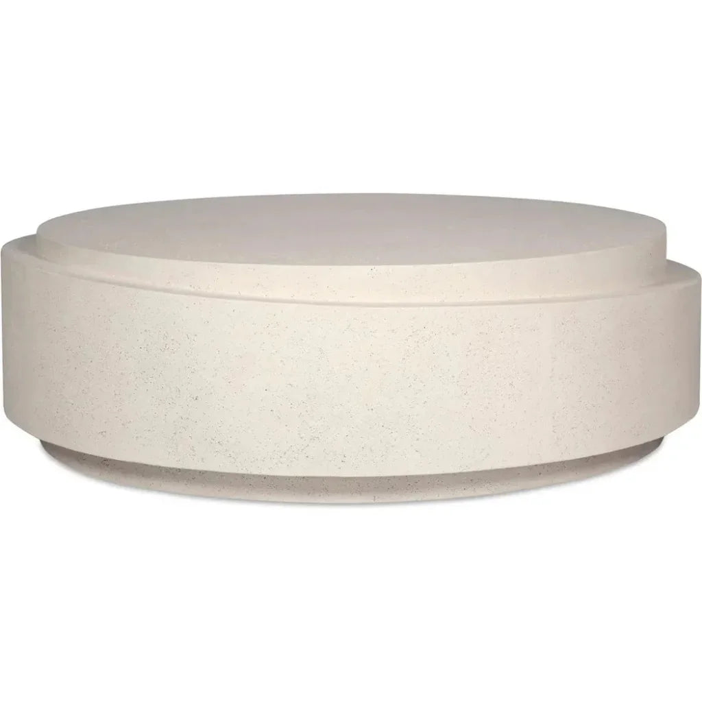 Cosmo Concrete Outdoor Round Coffee Table-Outdoor Coffee Tables-Moe's Home-LOOMLAN