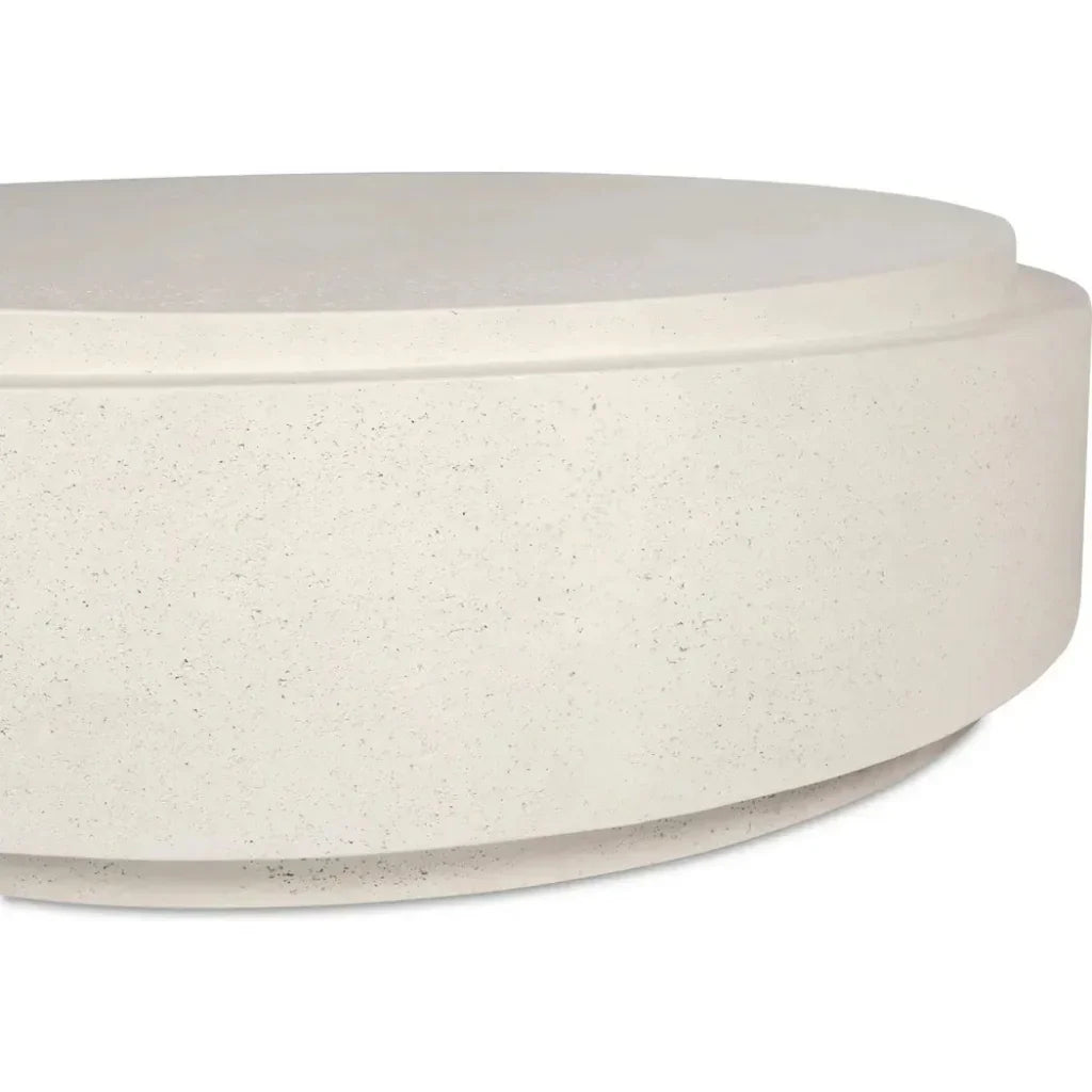 Cosmo Concrete Outdoor Round Coffee Table-Outdoor Coffee Tables-Moe's Home-LOOMLAN