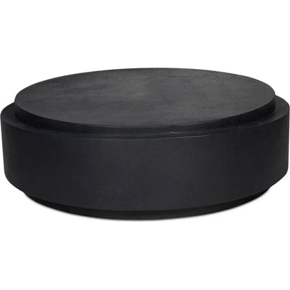 Cosmo Concrete Outdoor Round Coffee Table-Outdoor Coffee Tables-Moe's Home-LOOMLAN