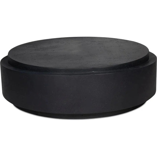 Cosmo Concrete Outdoor Round Coffee Table-Outdoor Coffee Tables-Moe's Home-LOOMLAN