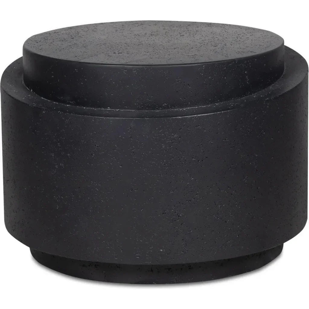 Cosmo Concrete & Stone Outdoor Round Accent Table - LOOMLAN - Moe's Home - Outdoor Side Tables