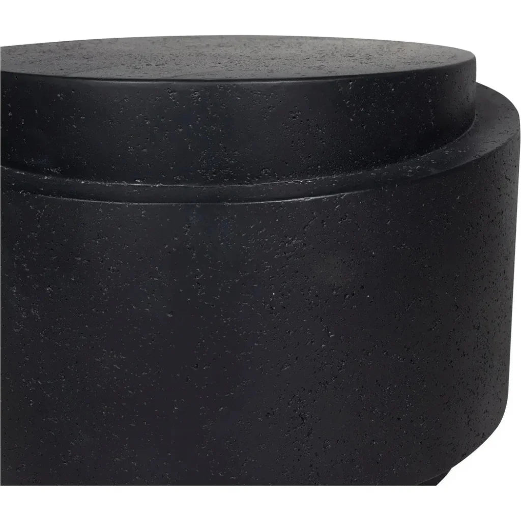 Cosmo Concrete & Stone Outdoor Round Accent Table - LOOMLAN - Moe's Home - Outdoor Side Tables