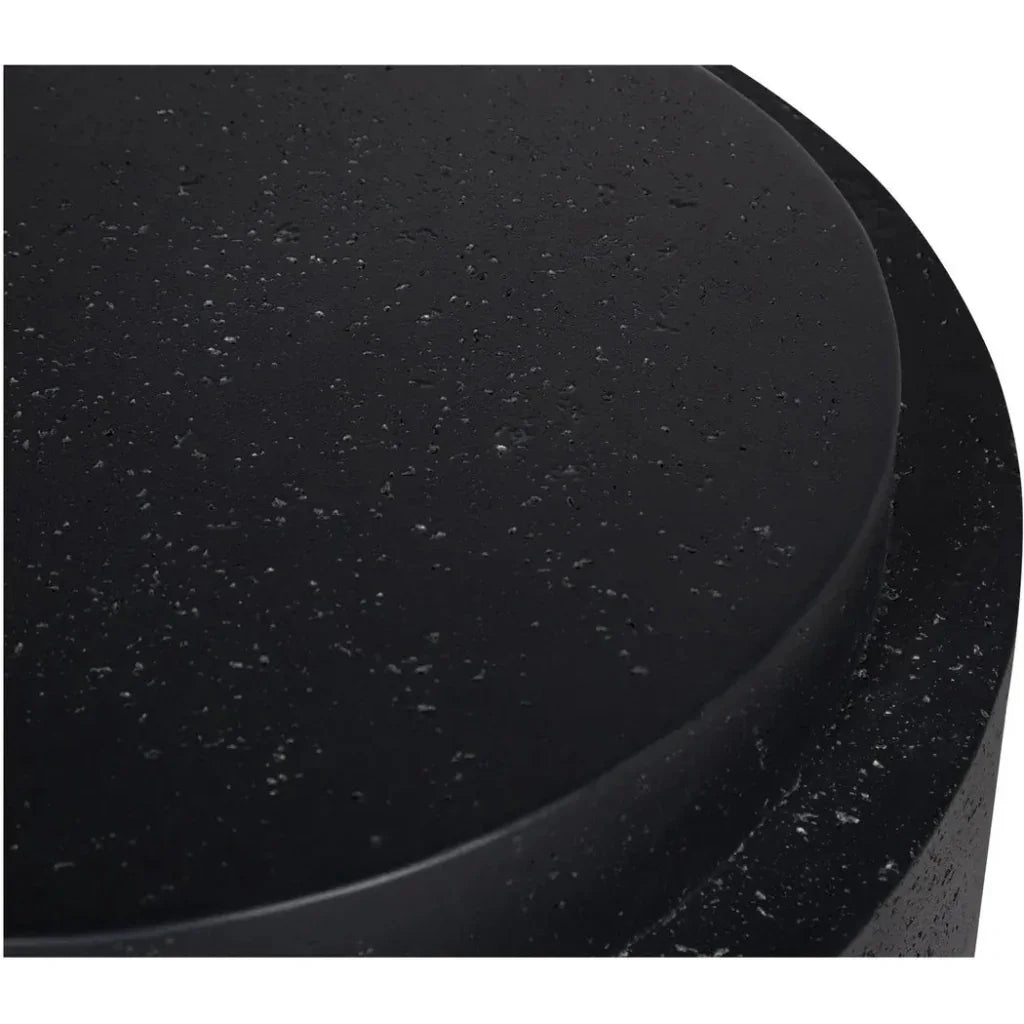 Cosmo Concrete & Stone Outdoor Round Accent Table - LOOMLAN - Moe's Home - Outdoor Side Tables