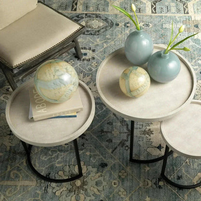 Cosmos Hand Blow Glass Balls (Set of 2) - LOOMLAN - Jamie Young - Statues & Sculptures