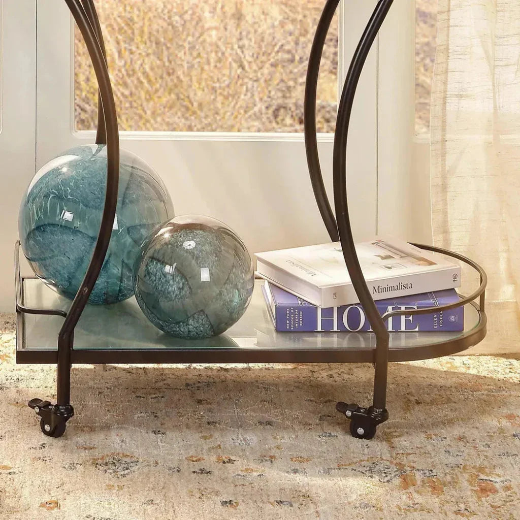 Cosmos Hand Blow Glass Balls (Set of 2) - LOOMLAN - Jamie Young - Statues & Sculptures