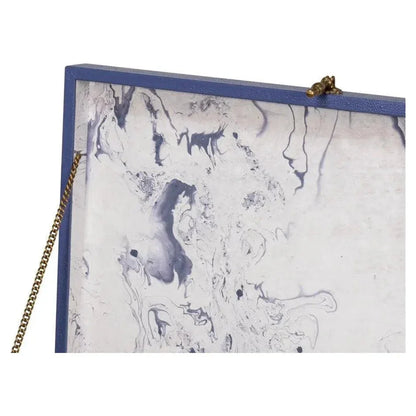 Cosmos Leather & Mdf Blue Nesting Boxes Set of 3 - LOOMLAN - Sarreid - Boxes & Bowls