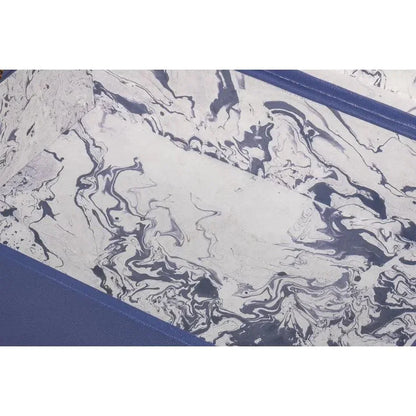 Cosmos Leather & Mdf Blue Nesting Boxes Set of 3 - LOOMLAN - Sarreid - Boxes & Bowls