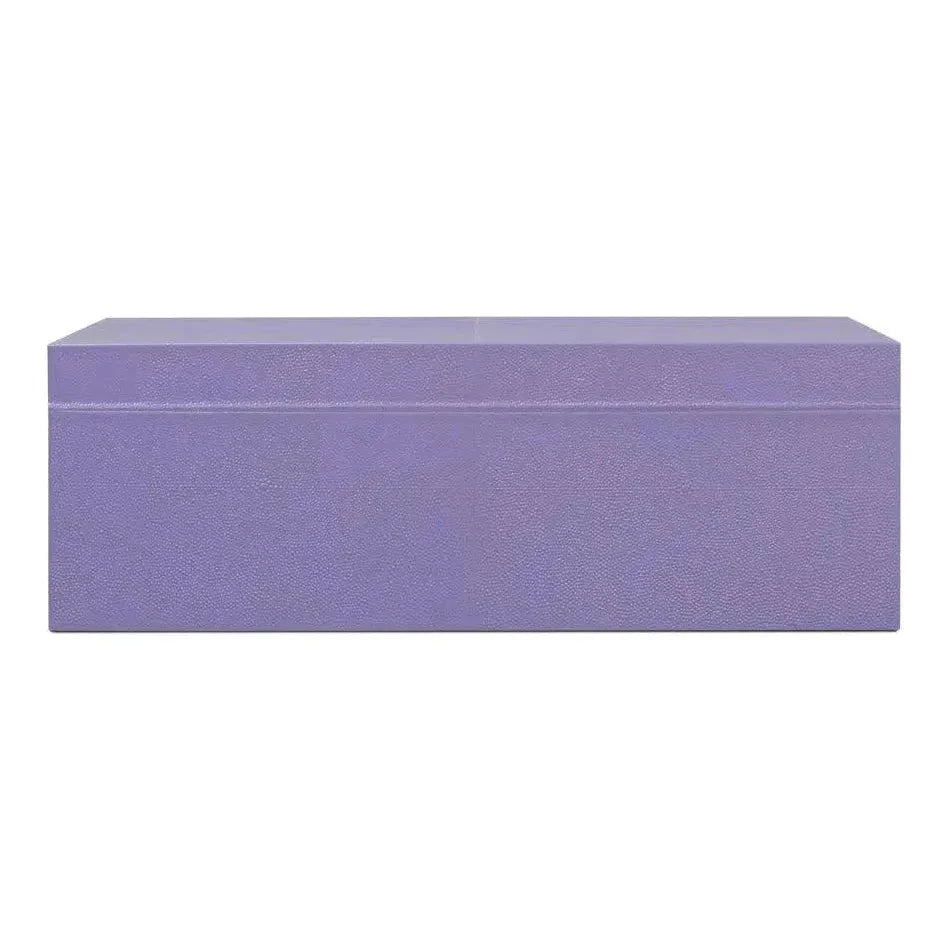 Cosmos Leather & Mdf Purple Nesting Boxes Set of 3 - LOOMLAN - Sarreid - Boxes & Bowls