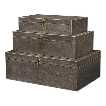 Cosmos Nesting Boxes Set Of Three - LOOMLAN - Sarreid - Boxes & Bowls