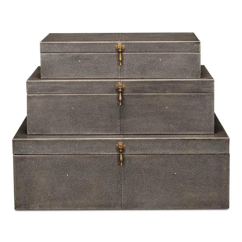 Cosmos Nesting Boxes Set Of Three - LOOMLAN - Sarreid - Boxes & Bowls