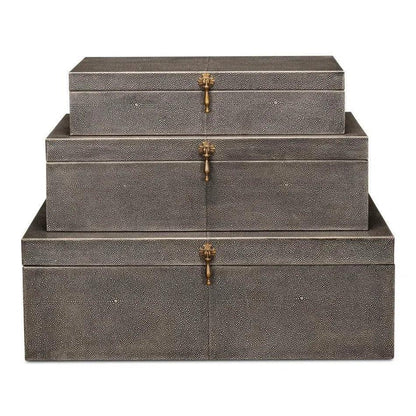 Cosmos Nesting Boxes Set Of Three - LOOMLAN - Sarreid - Boxes & Bowls