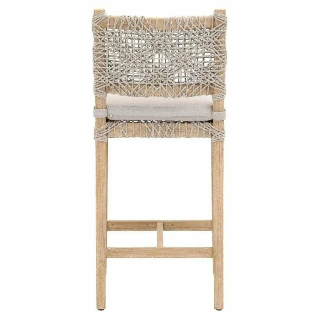 Costa Counter Stool Taupe Rope & Wood - LOOMLAN - Essentials For Living - Counter Stools