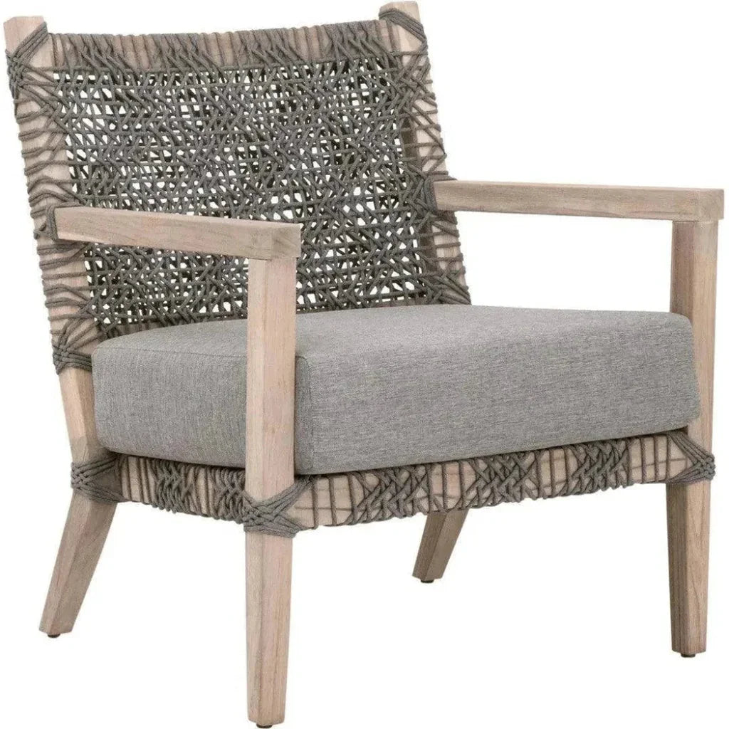 Costa Outdoor Club Chair Gray Teak-Outdoor Accent Chairs-Essentials For Living-LOOMLAN