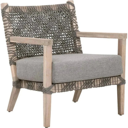 Costa Outdoor Club Chair Gray Teak-Outdoor Accent Chairs-Essentials For Living-LOOMLAN