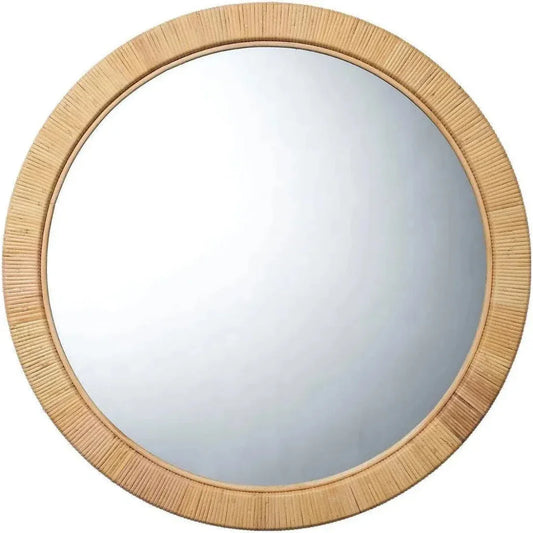 Cottage Beach Decor Natural Rattan Ohana Wall Mirror - LOOMLAN - Jamie Young - Wall Mirrors