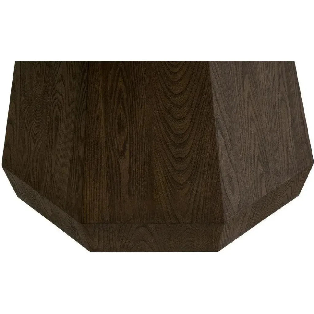 Coulter Round Brown Ash Dining Table-Dining Tables-Essentials For Living-LOOMLAN