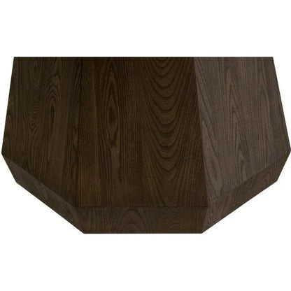 Coulter Round Brown Ash Dining Table-Dining Tables-Essentials For Living-LOOMLAN