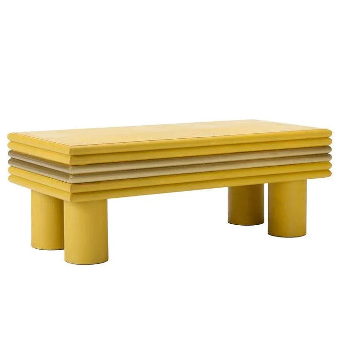 Coulter Soft Leather Warpped Cocktail Table - LOOMLAN - Chelsea House - Coffee Tables