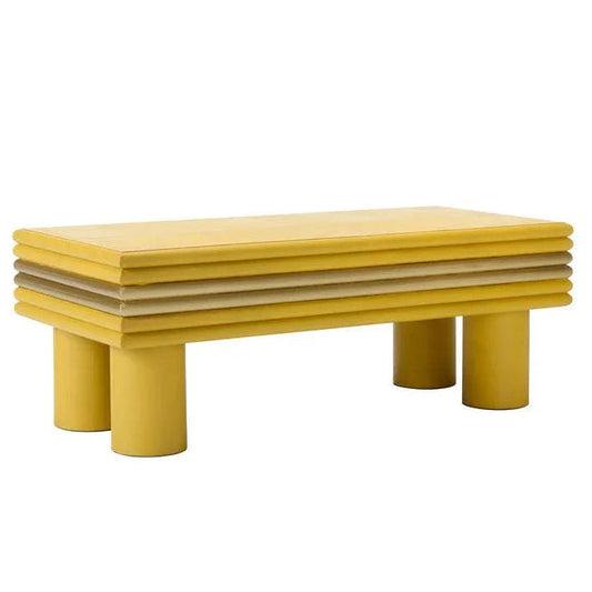 Coulter Soft Leather Warpped Cocktail Table - LOOMLAN - Chelsea House - Coffee Tables